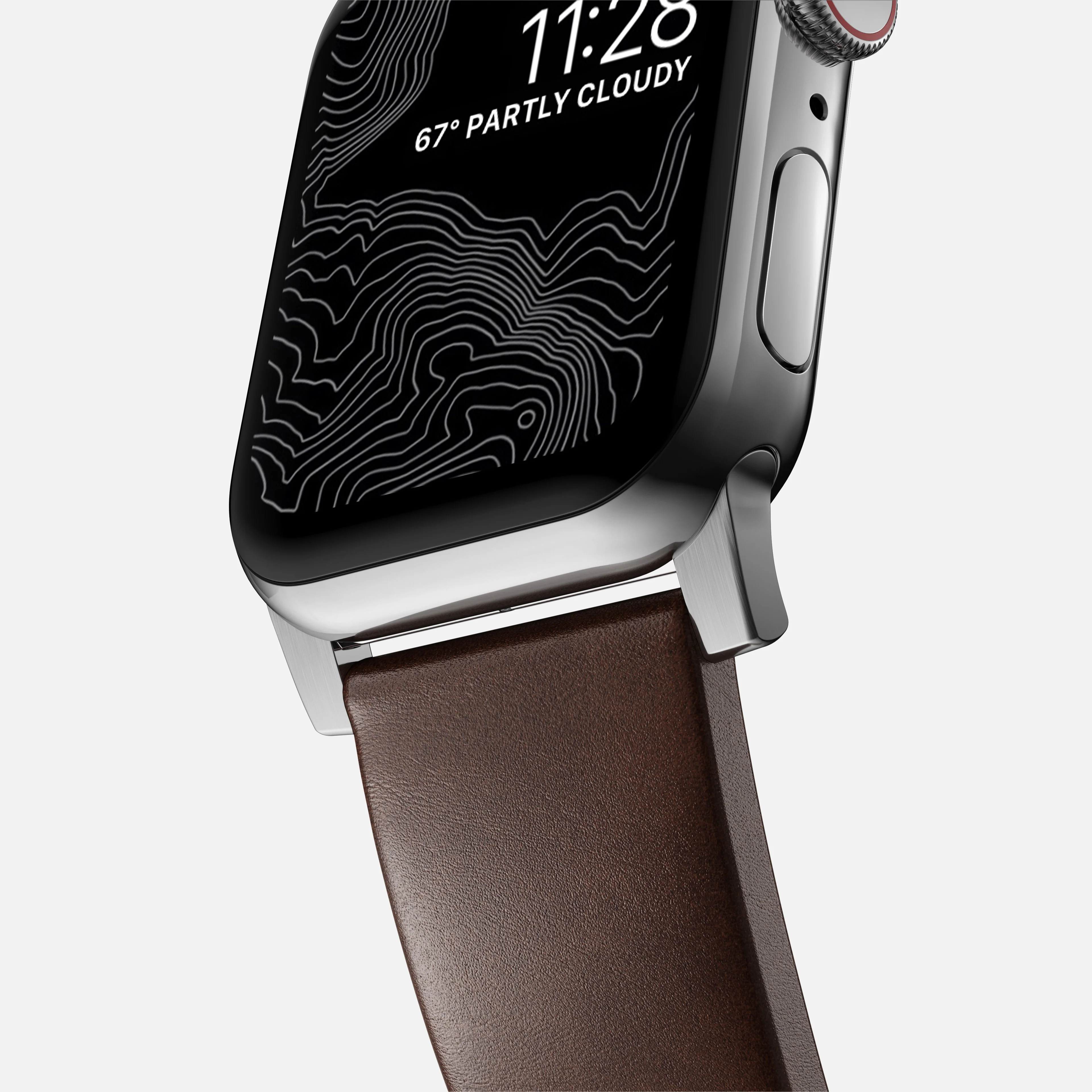 Modern Band - 46mm/49mm | Silver Hardware | Rustic Brown | Horween - Image 6
